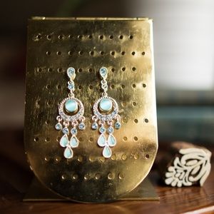 Aqua Dangle Earrings